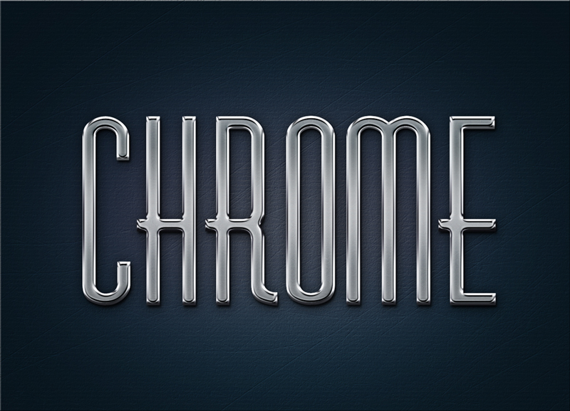 metal chrome effect